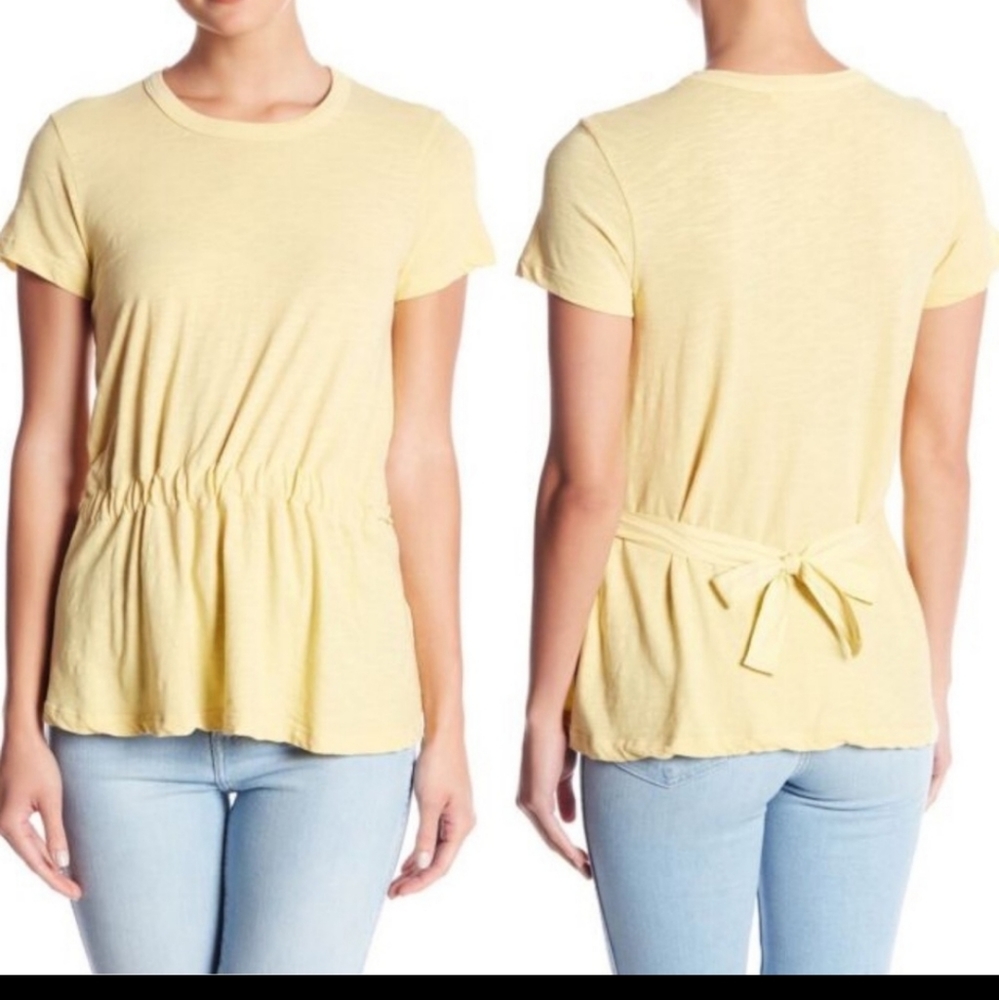Stateside yellow short sleeve shirt M